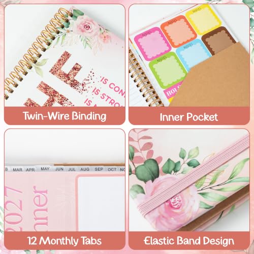 Xqumoi 2027 A5 Planner Self-Love Positive Weekly and Monthly Planner Gift - color: Girl Affirmation 2027, size: A5