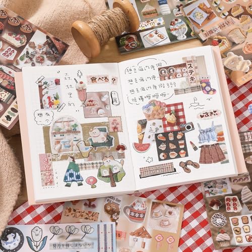 TIAMECH Food Gourmet Clothing Japanese Embroidery Stickers Book - color: Food Gourmet