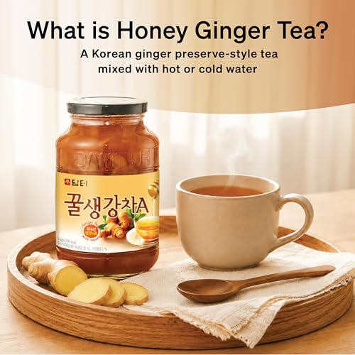Damtuh Korean Honey Ginger Tea, Ginger Preserve, 2.2 lb Jar, 2 Pack - size: 2.2 Pound (Pack of 2)
