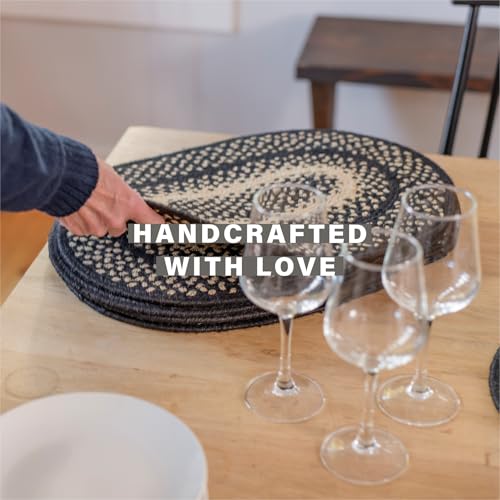 Homespice Manchester Jute Braided Placemats, Rect 13x19 Set of 4 - color: Manchester