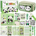 Ulema 78Pcs Cute Stationery Set Cartoon Panda Birthday Gifts for Boys Girls Back to School and Kawaii Classroom Office Supplies with Panda BallPoint Pen, Pencils, Erasers, Sticky Notes etc. - style: Panda