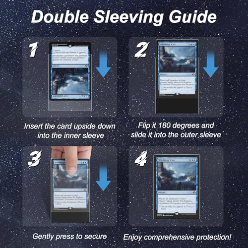 100 Pack Card Sleeves, Perfect Fit Inner Sleeves Ideal for Double-Sleeving, Trading Card Sleeve Compatible with MTG, TCG, Gaming Cards - color: Clear, size: 100 Pack