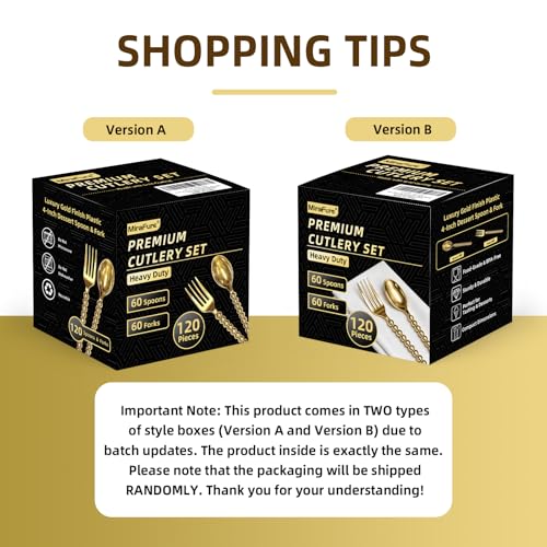Premium Gold Mini Dessert Utensils Set - 120-Piece (60 Forks & 60 Spoons) - color: 120pcs Gold Set