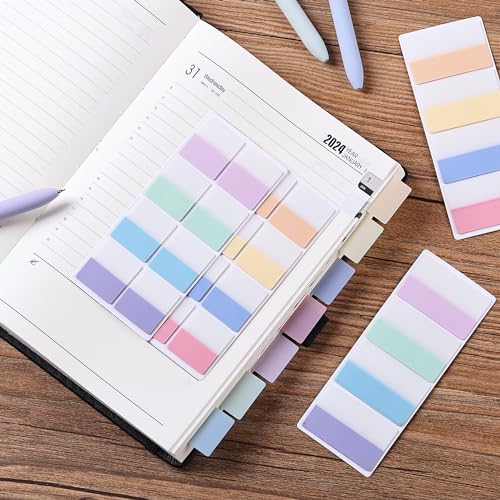 Mr. Pen- Sticky Index Tabs, 360 Pcs, Colorful Sticky Tabs for Notebooks - color: Pastel, size: 1.8" × 1", 1" × 1", 360 pcs