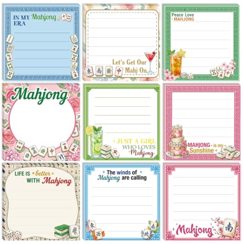 Mahjong Gifts for Women Sticky Notes - style: Mahjong