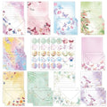 160 Pcs Stationery Paper Envelopes Set - color: Watercolor Butterfly