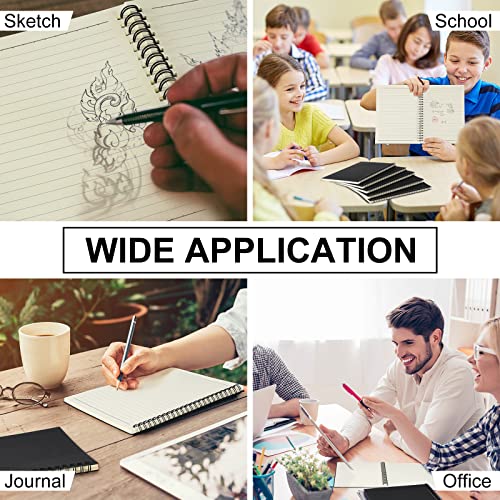 Yahenda 54 Pcs Spiral Notebooks, 1 Subject, Wide Ruled, Black - color: Black