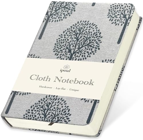 A6 Notebook, Linen Journal, Pocket Notebook, 4x6, Hardcover, Lay Flat, Thick, Small, Lined Notebook & Unlined Sketchbook, The Tree of Life, Beige - color: A6-Tree Beige