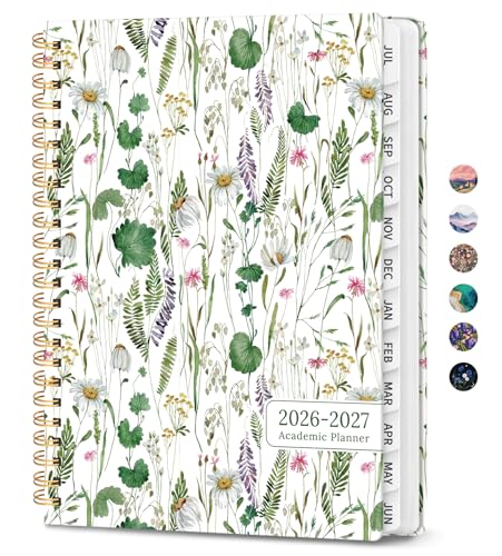 ZOTIA Planner 2026-2027 Weekly & Monthly Calendar Planner Jul 2026-Jun 2027 - color: D-Spring Flowers, size: 8.5" x 11"