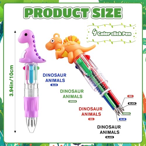 36pcs Mini Multicolor Dinosaur Pens in One for Party Favors Birthdays Gifts - style: Cute Dinosaur-36pcs