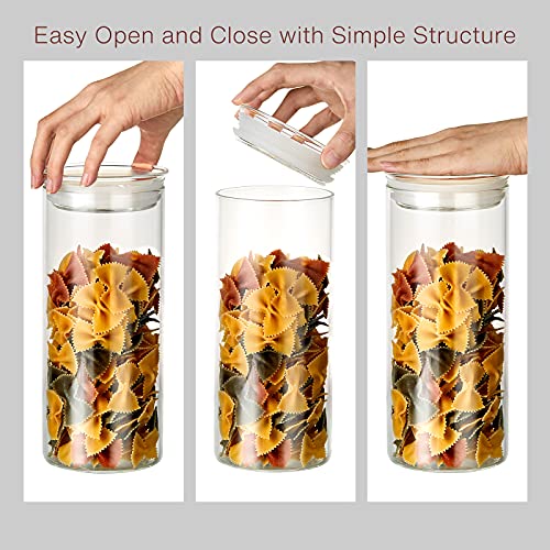 ZENS Glass Jars with Airtight Lid Set of 2, 37oz Kitchen Storage Jars - size: 8-37oz 2Pack