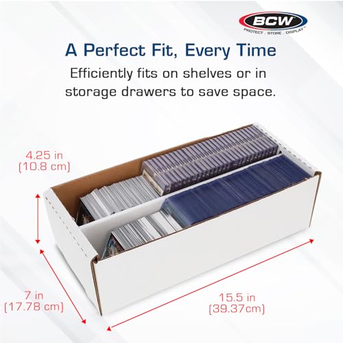 BCW Shoe Storage Card Box - 1 ct | Cardboard Box for Trading Cards, Gaming Cards, and Collectibles | Holds 1600 Standard Cards or 300 3x4 Toploaders | Gaming Card Organizer Box | Assembly Required - style: 1 Pack