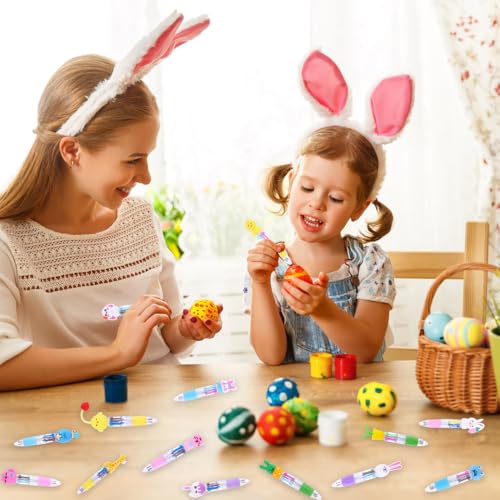 24PCS Easter Fun Pens Cute Bunny Egg Multicolor Gifts Pens Basket Stuffers - style: Easter-24pcs