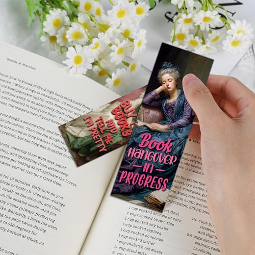 100 Pcs Funny Vintage Art Bookmarks Bulk, Fun Paper Book Marks for Women, Pretty Girl Reading Accessories, Book Lover Gifts Bookworm Supplies Birthday Christmas Stuffers - style: Funny Girl