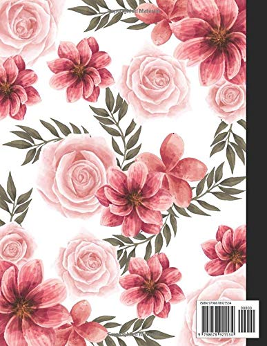 Korean Hangul Notebook: Hangul Manuscript Paper - Practice Notebook for Korean Calligraphy - Hangul Writing Practice Notebook - Floral Design