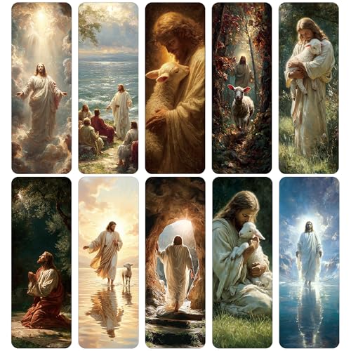 Christian Bookmarks, Jesus Bible Book Marks for Bible Study - style: Jesus