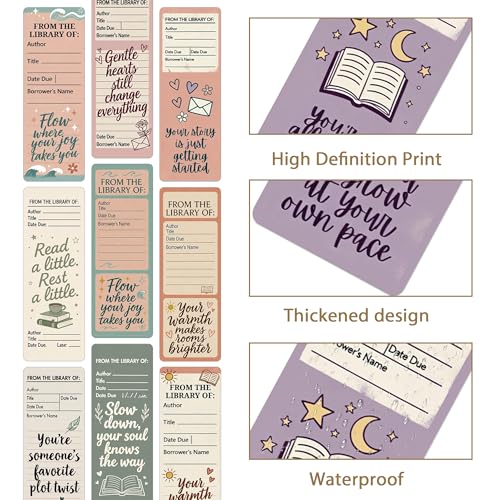 Library Card Bookmarks, Vintage Aesthetic Book Marks for Book Lovers - style: Vintage Library Card