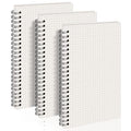 AHGXG A5 Graph Paper Notebook Spiral (3-Pack) Spiral Journal 5.7"x 8.3", Quad Ruled, with Thick 100gsm Square Grid Paper,80 Sheets Per Pack - color: Graph-Transparent, size: A5-3Pcs-Graph