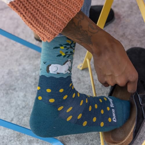 Darn Tough Vermont Women's Wildlife Crew Light Cushion Socks (6105) - color: Dark Teal, size: Small