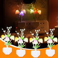 Mudder 4 Pcs Sensor Mushroom Night Lights LED Night Lights 7 Color Changing Plug-in Light Sensor Wall Lamp for Adults Bedroom, Bathroom, Christmas Party Gift(Float Grass Style) - style: Float Grass Style