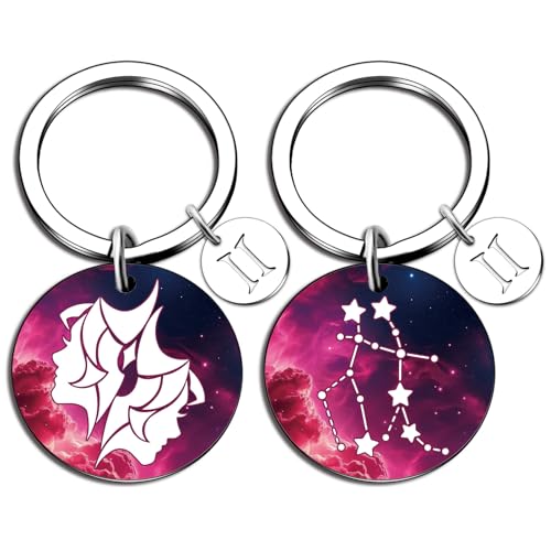 isiyu 12 Constellation Keychain Zodiac Astrology/Birthday For Women Men Adults Boys Girls Horoscope Lovers Gifts For Women - color: Color 9
