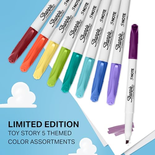 Sharpie S-Note Creative Highlighters, Toy Story 5 Packaging, Chisel Tip, Assorted, 24 Count - size: 24 Count - Toy Story