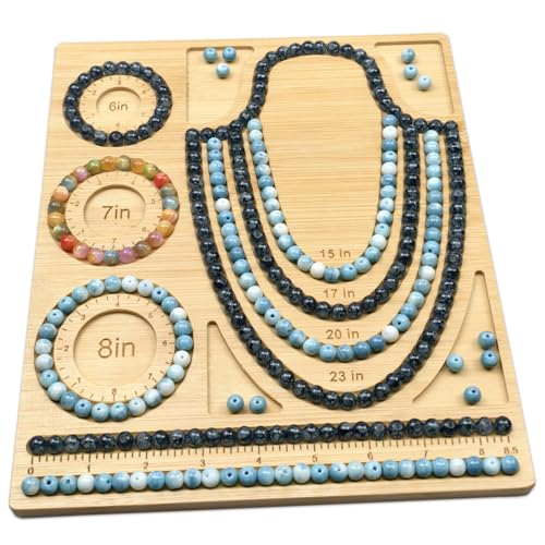 Petoysoso Bead Boards for Jewelry Making, Bamboo Beading Board for Bracelet & Necklace, Bead Tray for Jewelry Making Supplies - size: Necklace & Bracelet-M4