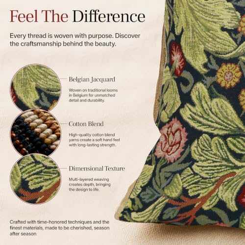 William Morris Leicester Tapestry Throw Pillow Cover 16 x 16 in - color: Leicester