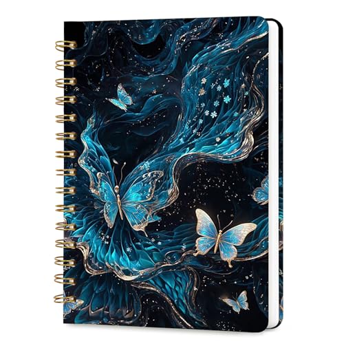 Lined Spiral Journal Notebook for Work A5, 160 Pages, Starlight Butterfly - color: Starlight Butterfly