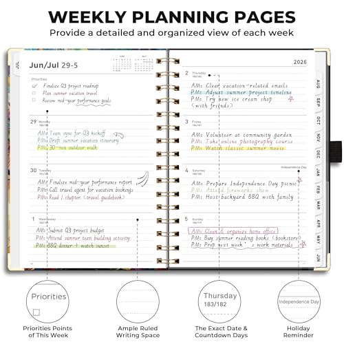 AHGXG Academic Planner 2026-2027, July 2026 - June 2027, 5.7" x 8.3" - size: 5.7" x 8.3"