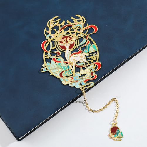 Shan Hai Jing Divine Beasts Bookmark Phoenix Dragon Koi Deer Good Luck Gift - color: Style 1 Gift Boxed