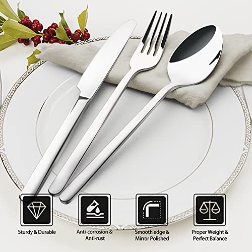 16-Piece 8-Inch Dinner Spoons Set, 18/10 Stainless Steel, Not Teaspoons - size: 16-Piece
