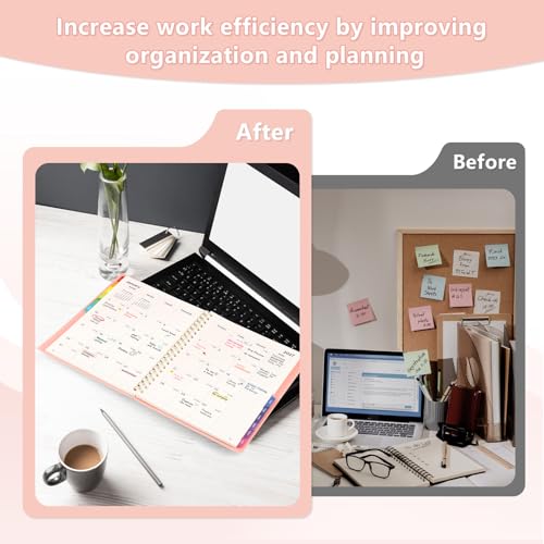 EMSHOI Academic Planner 2026-2027, A4 Size (8.5" x 11"), Weekly and Monthly - color: Pink