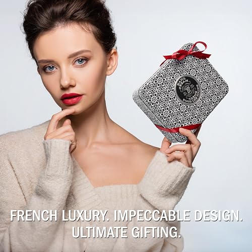 La Chatelaine Hand Cream Unisex Gift Set, Ready-To-Gift Hand Lotion, Travel Size, Natural Hand Cream Made in France with 20% Organic Shea (Moroccan Mint, Vetiver Cedar, Bourbon Vanilla) 3 x 1 fl oz - style: Gray Mosaic