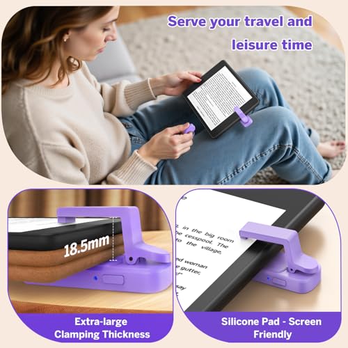 Page Turner Ring for Kindle,Remote Control for iPhone iPad Tablets eReaders - color: Purple