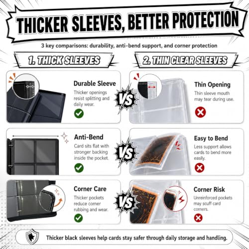 9 Pocket Trading Card Binder, 3-Ring Card Album - color: White, size: Large