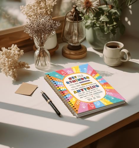 Spiral Notebook for Women-Inspirational Daily Journal For Women Men Friends Gifts On Birthday Christmas Mother's Day,Reminder Who You are Gold Spiral Bound Hardcover,5.8"x8.3" - color: Your reminder