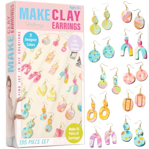 Patemby Clay Earring Jewelry Making Kit Art Crafts Set for Teen Girl Adult