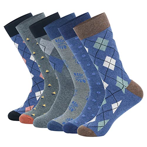 HHX YONLEE Dress Crew Socks Size 10-13/6-9 - color: 0-6a 6 Pairs, size: 5-9