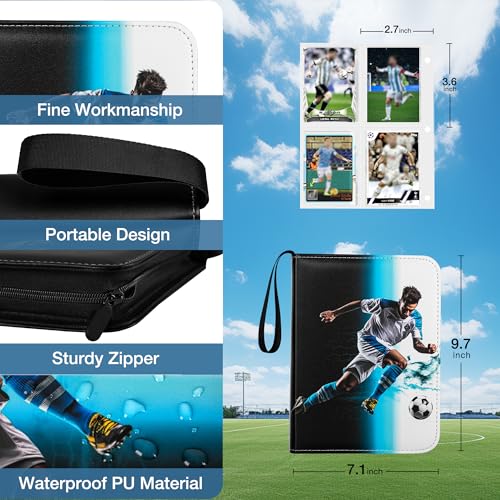 RONMONG Soccer Card Binder, 440 Pockets, Protective Trading Card Album - color: soccer-style 1, size: 440