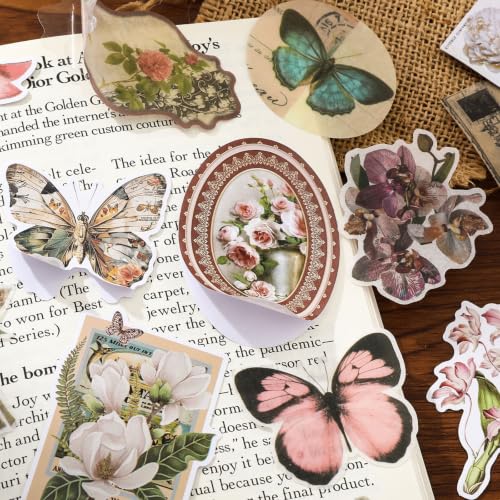 YagCu Butterfly Scrapbook Kit, Vintage Junk Journal Supplies - color: Butterfly