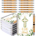 Resurhang 24 Pcs Christmas Christian Gifts Bulk God Bless Notebook Pens - style: First Communion