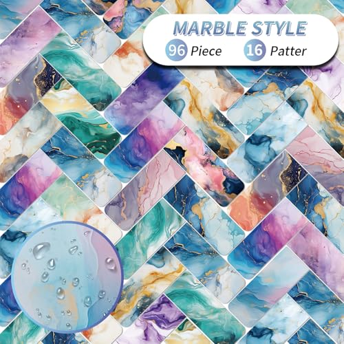 96 Pieces Magnetic Bookmarks Magnet Page Markers - Book Marks for Reading Women & Men with Storage Boxes - Cute Magnet Bookmark Clips for Reading Pleasure（Marble） - size: 96, style: Marble Style