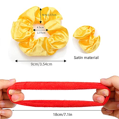 60 Pcs Scrunchies Velvet Scrunchies and Satin Hair Scrunchies for Women