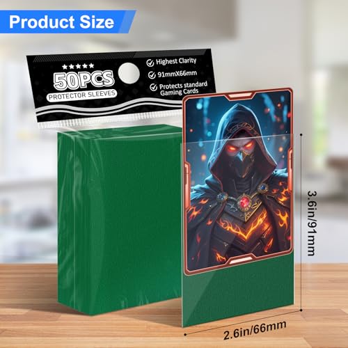 Tioplior Trading Card Sleeves Perfect Fit TCG Matte Sleeves, Soft Sports Card Protector for Photocard Easy to Shuffle and Stack While Playing Card Game, Standard TCG Card Sleeves (Green, 300ct) - color: Green, size: 300ct standard