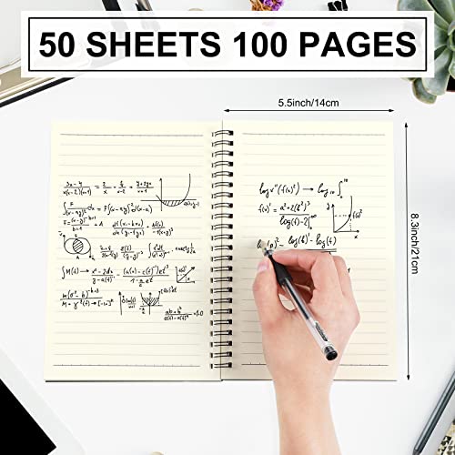 Yahenda 54 Pcs Spiral Notebooks, 1 Subject, Wide Ruled, Black - color: Black