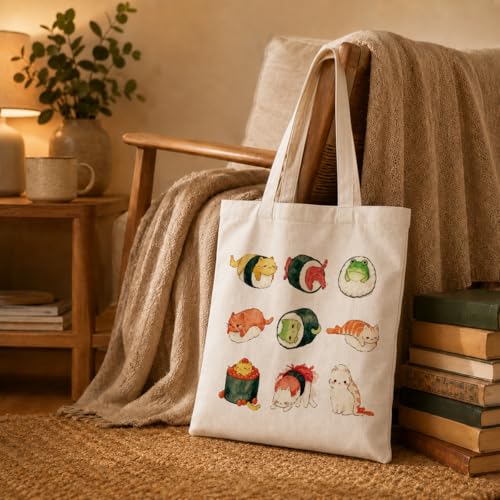 Funny Canvas Tote Bag, Reusable Shoulder Grocery Bag, Holiday Gift Bags for Friends, 13.7x15.7 inch - color: Style 10