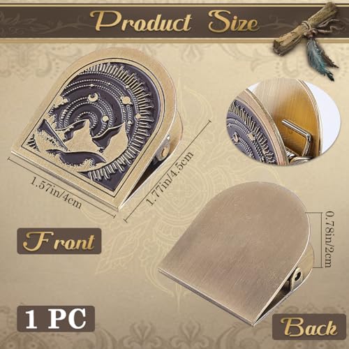 CRASPIRE Travelers Metal Book Clip Journal Clips Forest Vintage Antique Bronze Alloy Bill Binder Decorative Binder Page Holder for TN Travelers Art Journaling Reading Decoration Accessories - style: Forest