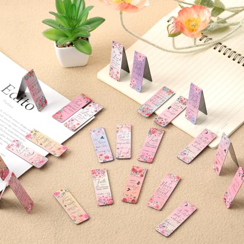 Bible Verse Magnetic Bookmarks - 30 Pcs Christian - style: Christian Floral