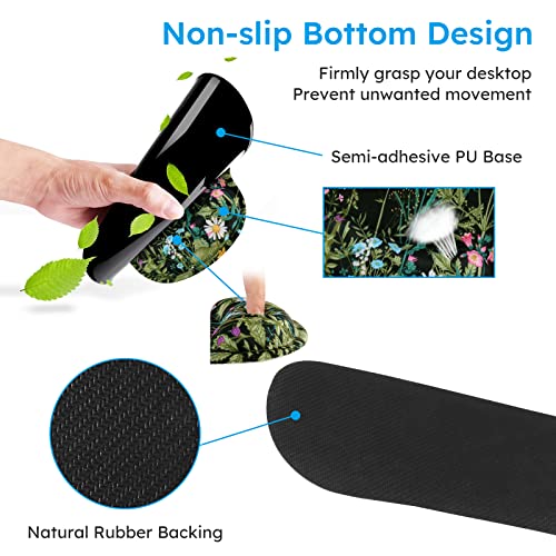 iCasso Floral 4in1 Writing Pad, 35.4"x15.7" Work Mat for Workspace - color: Weeds